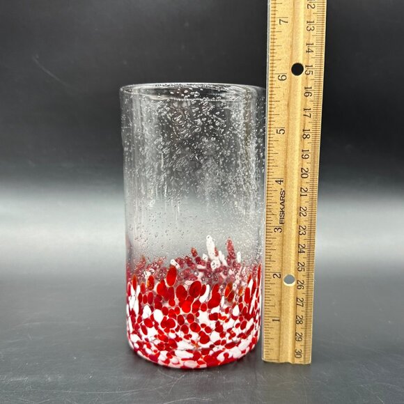 St Nicholas Square Jolly Confetti Tumblers Red White Christmas Set Of 3 Glasses - Picture 7 of 7